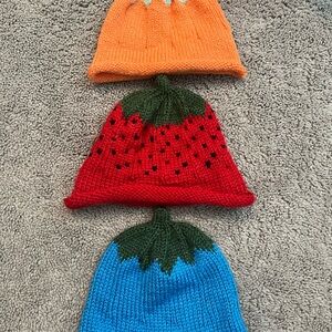 Fruit-Themed Knit Beanies